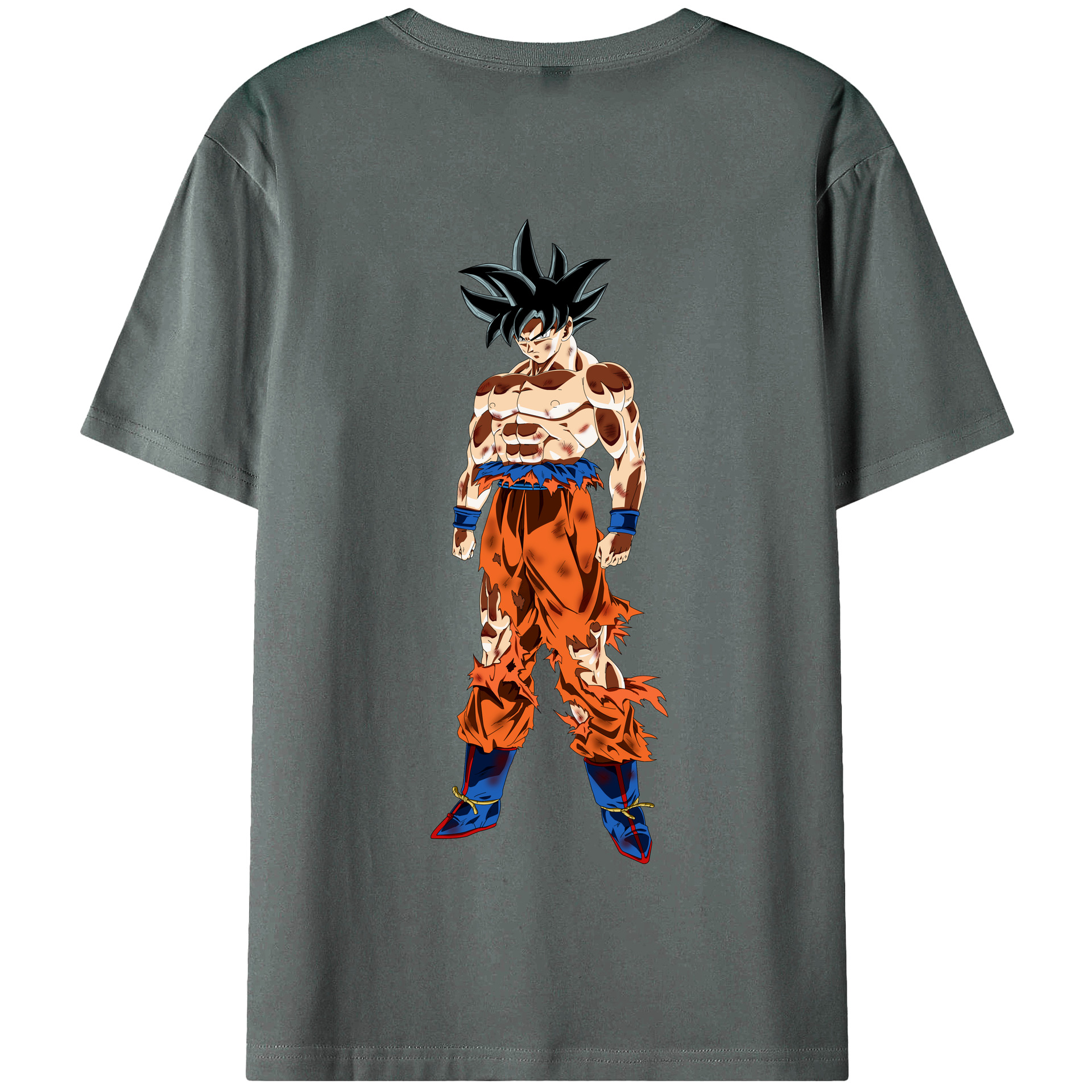 （画像用） ドラゴンボール 孫悟空（そん ごくう）Son Goku カカロット DRAGON BALL Kakarotto 綿100％半袖Tシャツ（背面プリント）